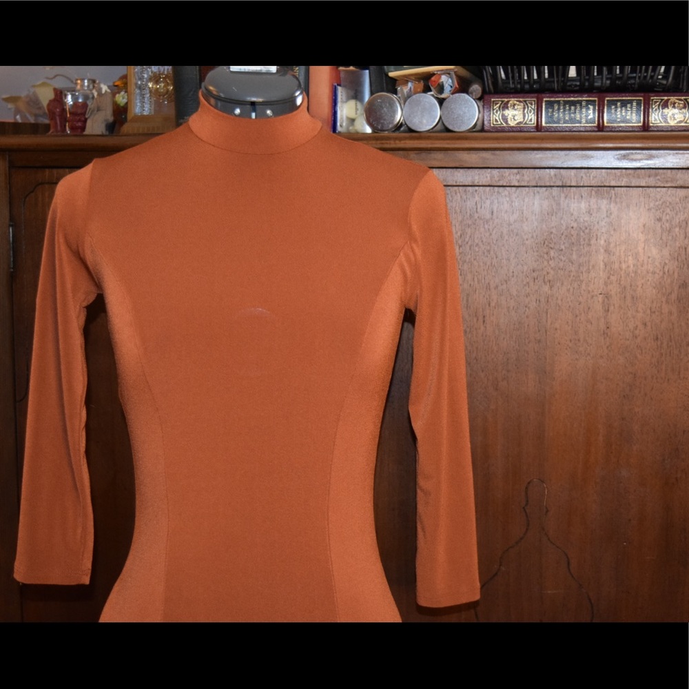 Burnt Orange Bodycon Dress